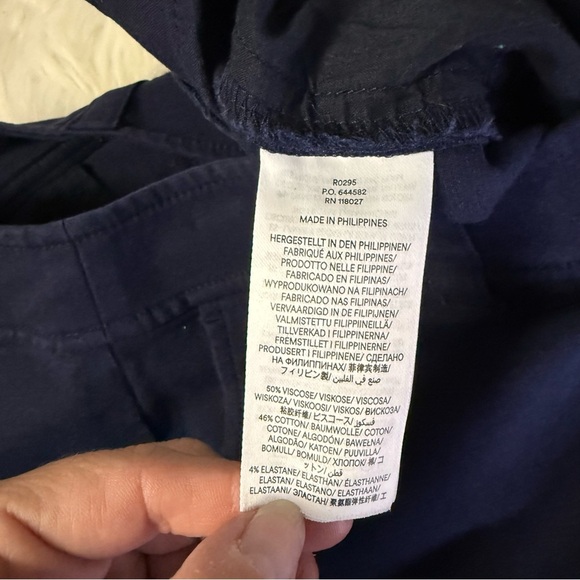 Boden Women’s Navy Tailored Turn-Up Trousers – Size 14 - Picture 6 of 8